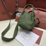 Loro Piana Original Bucket Bag Authentic Linen Leather