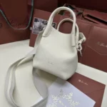 Loro Piana Original Bucket Bag Authentic Linen Leather