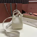 Loro Piana Original Bucket Bag Authentic Linen Leather