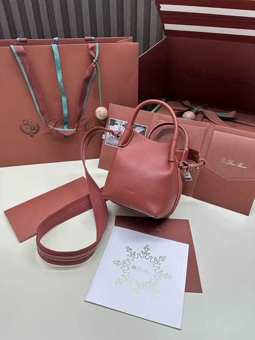 Loro Piana Original Bucket Bag Authentic Linen Leather