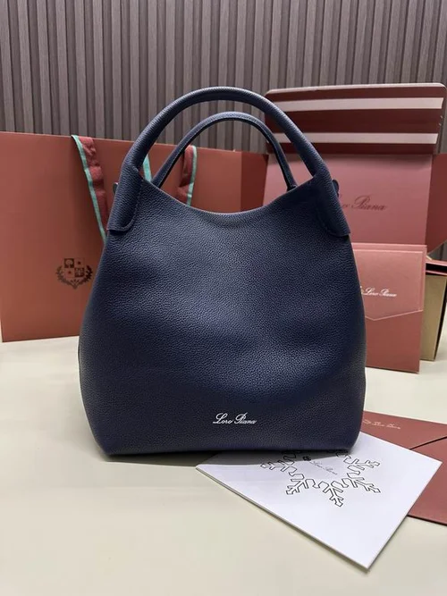 Loro Piana Original Bucket Bag Authentic Linen Leather