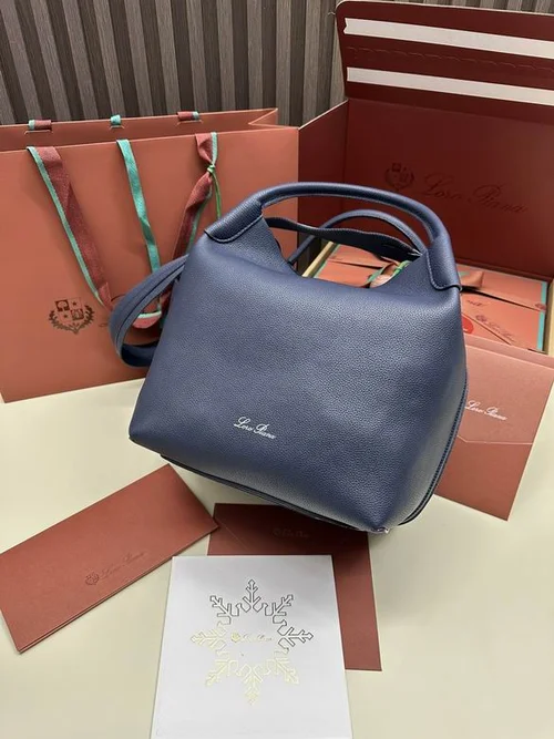 Loro Piana Original Bucket Bag Authentic Linen Leather