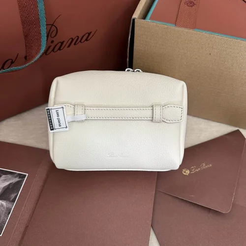 Loro Piana Original Toiletry Bag Authentic Linen Leather