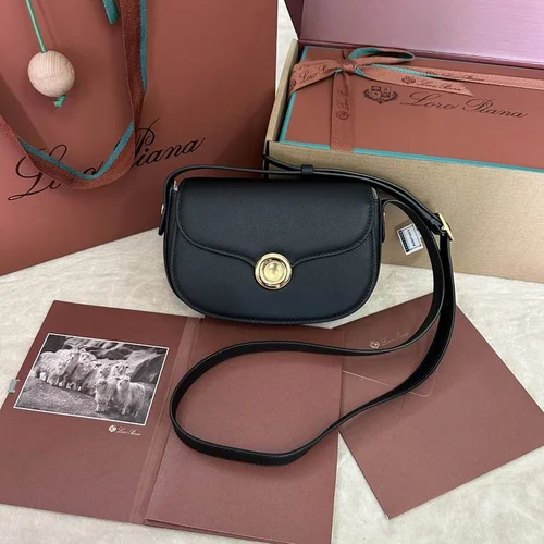 Loro Piana Original Saddle Bag Authentic Linen Leather