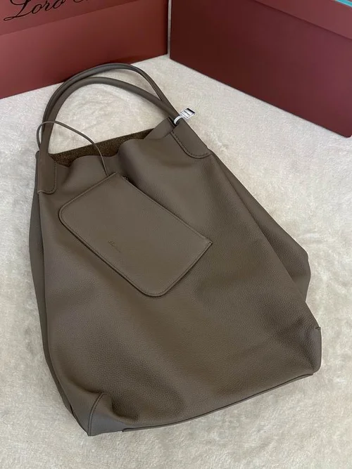 Loro Piana Original Hobo Bag Authentic Linen Leather