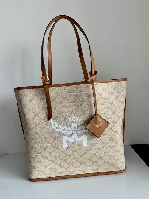 11 MCM Large Tote Shopping Bag Women Luxury Visetos Canvas