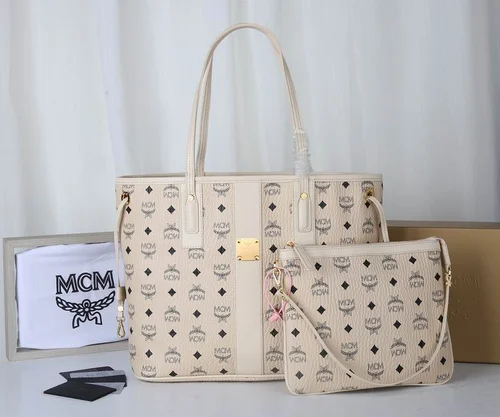 11 MCM Large Tote Shopping Bag Women Luxury Visetos Canvas