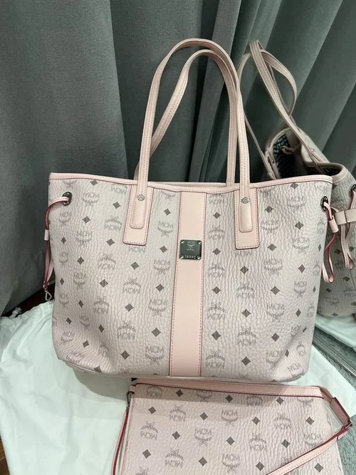 11 MCM Large Tote Shopping Bag Women Luxury Visetos Canvas