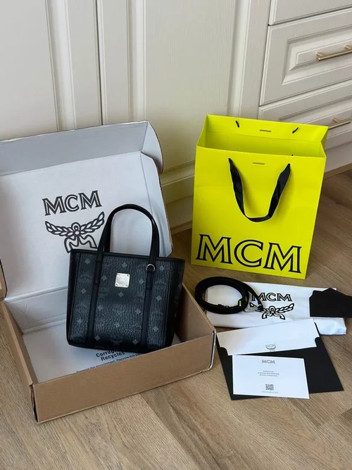 11 MCM Large Tote Shopping Bag Women Luxury Visetos Canvas