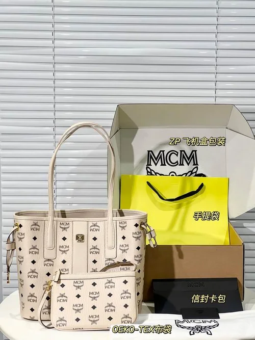 11 MCM Large Tote Shopping Bag Women Luxury Visetos Canvas