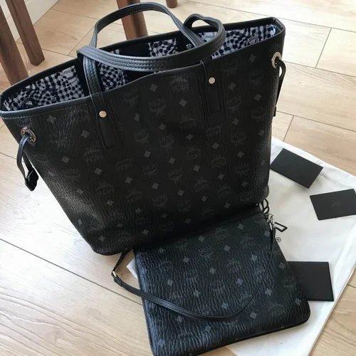 11 MCM Large Tote Shopping Bag Women Luxury Visetos Canvas