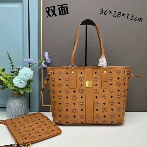 11 MCM Large Tote Shopping Bag Women Luxury Visetos Canvas
