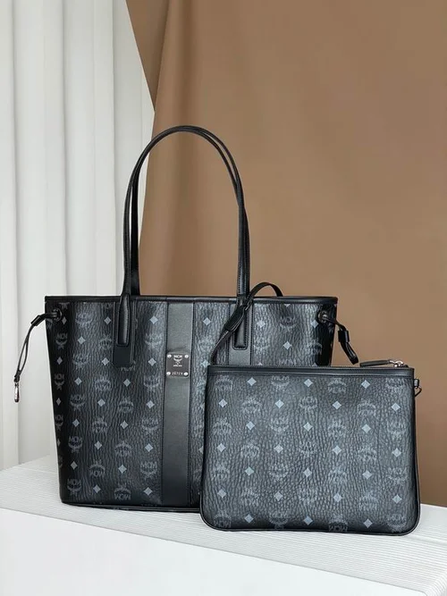 11 MCM Large Tote Shopping Bag Women Luxury Visetos Canvas