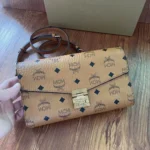 11 MCM Women's Shoulder Bags Luxury Visetos Coated Canvas