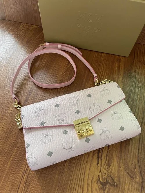 11 MCM Women's Shoulder Bags Luxury Visetos Coated Canvas