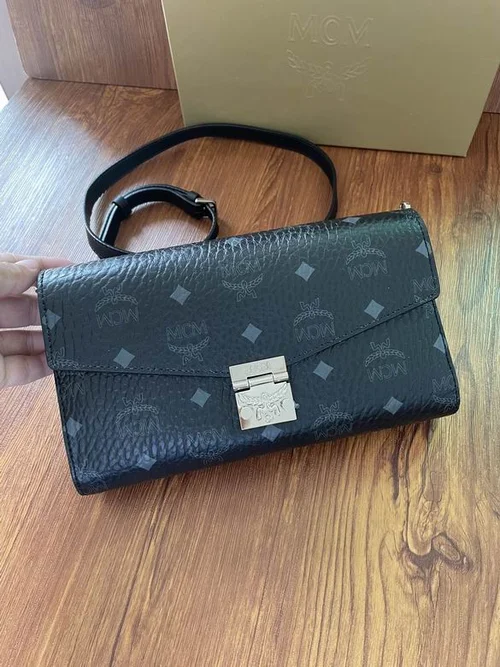 11 MCM Women's Shoulder Bags Luxury Visetos Coated Canvas