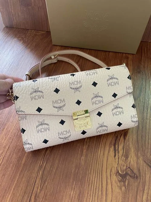 11 MCM Women's Shoulder Bags Luxury Visetos Coated Canvas