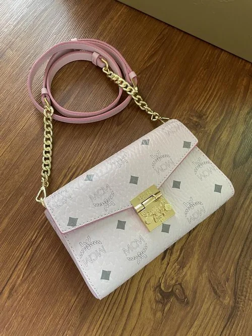 11 MCM Women's Shoulder Bags Luxury Visetos Coated Canvas