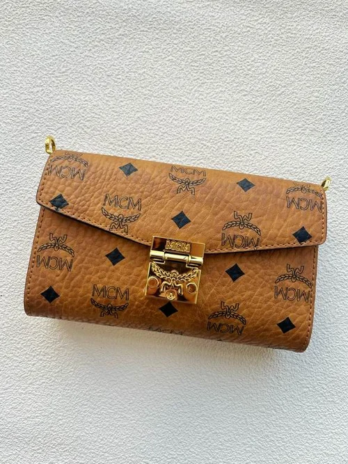 11 MCM Women's Shoulder Bags Luxury Visetos Coated Canvas