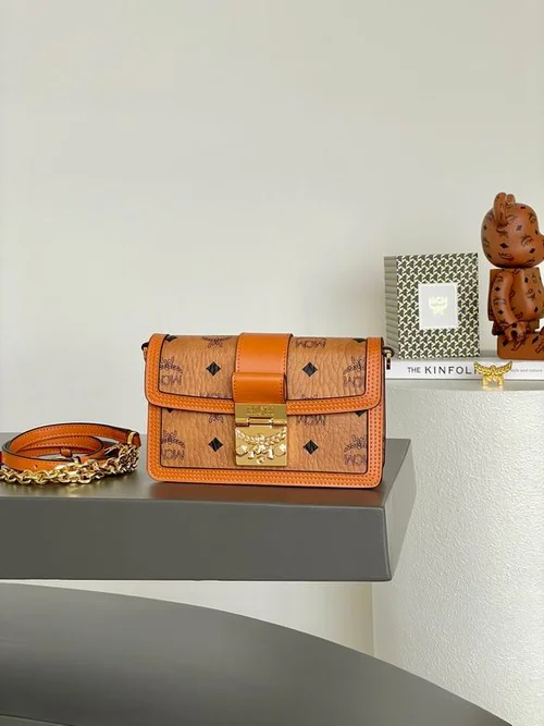 11 MCM Women's Shoulder Bags Luxury Visetos Coated Canvas