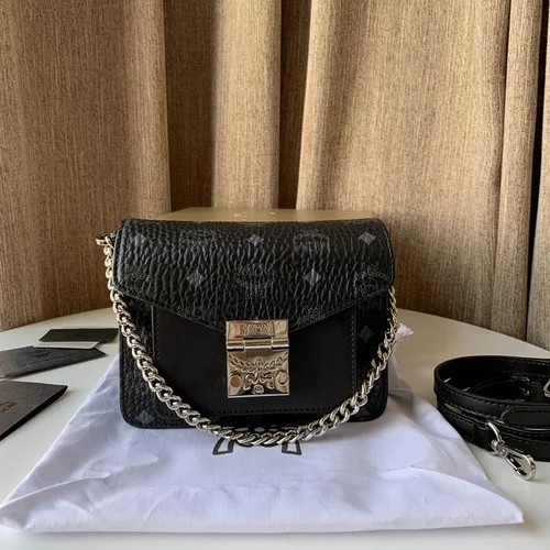 11 MCM Women's Shoulder Bags Luxury Visetos Coated Canvas