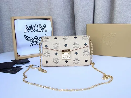 11 MCM Women's Shoulder Bags Luxury Visetos Coated Canvas