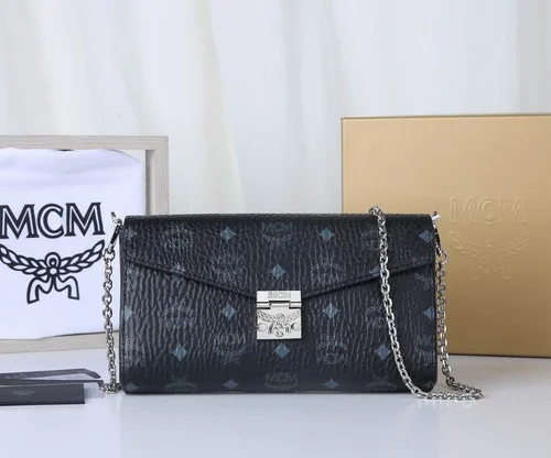 11 MCM Women's Shoulder Bags Luxury Visetos Coated Canvas