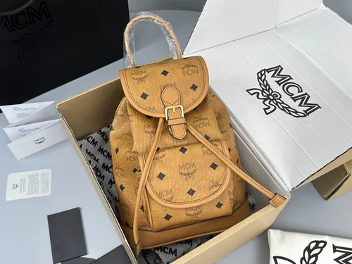 MCM Original Backpack Authentic Visetos Coated Canvas