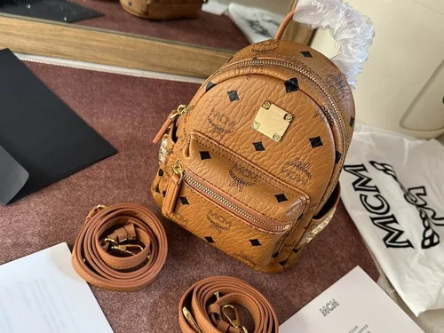 MCM Original Backpack Authentic Visetos Coated Canvas