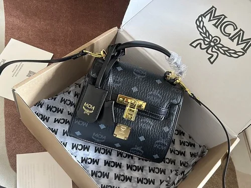 MCM Original Crossbody Bag Authentic Visetos Canvas