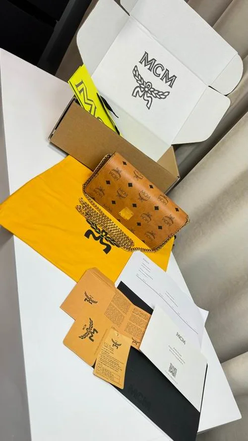 MCM Original Crossbody Bag Authentic Visetos Canvas