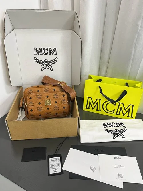 MCM Original Crossbody Bag Authentic Visetos Canvas