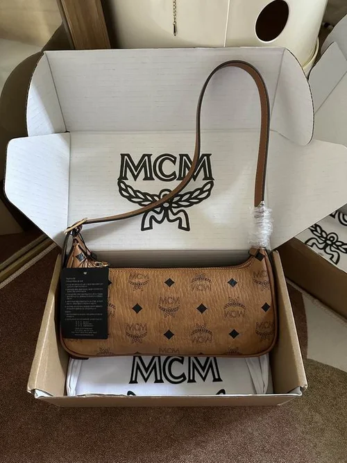 MCM Original Baguette Bag Authentic Visetos Canvas