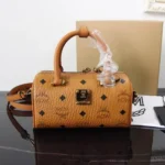 MCM Original Boston Pillow Bag Authentic Visetos Luxury