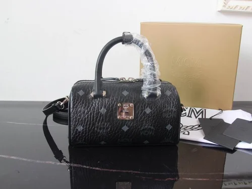 MCM Original Boston Pillow Bag Authentic Visetos Luxury