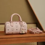 MCM Original Boston Pillow Bag Authentic Visetos Luxury