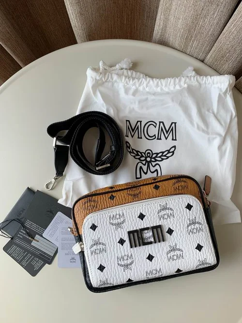 MCM Original Camera Bag Authentic Visetos Coated Canvas