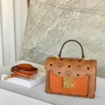 MCM Original Organ Bag Authentic Visetos Coated Canvas