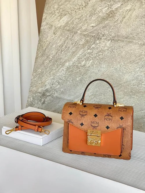 MCM Original Organ Bag Authentic Visetos Coated Canvas