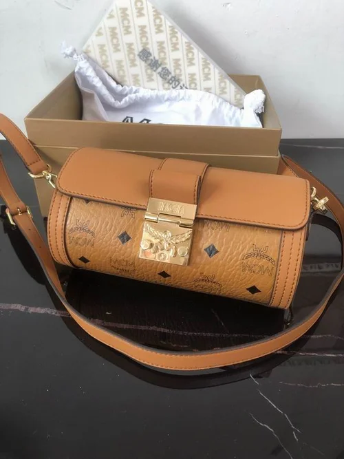 11 MCM Round Bag Small Women Luxury Visetos Coated Canvas