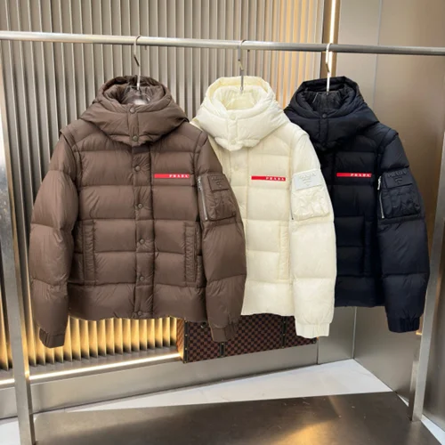 Prada Down Jacket Luxury Men's Puffer Sizes M-3XL