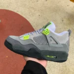 Air Jordan 4 SE Neon Gray Green Suede CT5342-007