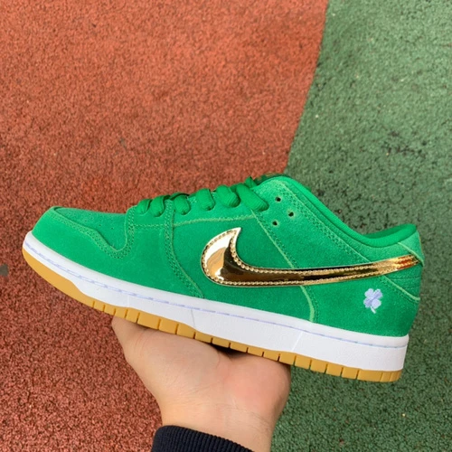 Nike SB Dunk Low St. Patrick's Day Green Suede BQ6817-303