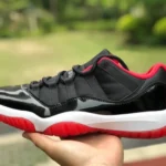 Air Jordan 11 Low Bred Black Red Basketball Shoes 528895-528896-012