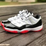 Air Jordan 11 Low Bred Concord Black Red White Basketball Shoes AV2187-160