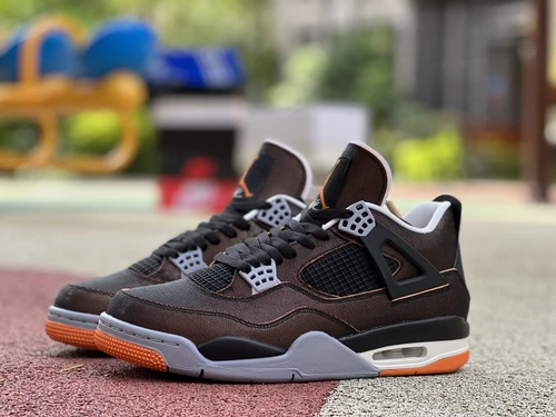 Air Jordan 4 Retro Starfish Black Orange CW7183-100