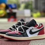 Air Jordan 1 Low Chicago White Red Sneakers 553558-612