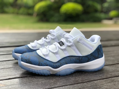 Air Jordan 11 Low Blue Snakeskin Blue Basketball Shoes CD6846-102