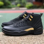 Air Jordan 12 Black Taxi Black Gold Sneakers CT8013-071