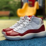 Air Jordan 11 WMNS Cherry White Red Basketball Shoes 378038-116